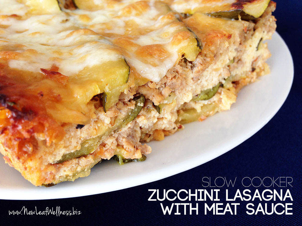 Slow Cooker Zucchini Lasagna with Meat Sauce