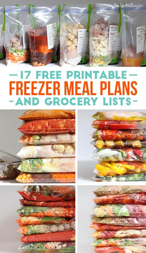 17 Free Printable Freezer Meal Plans and Grocery Lists