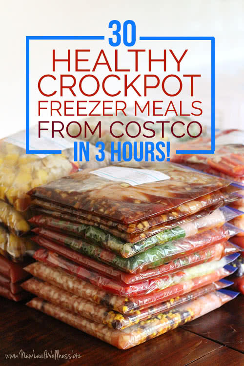 30 Healthy Crockpot Freezer Meals From Costco in 3 Hours